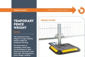 Oxford Plastics Temporary Fence Weight Brochure (2025)